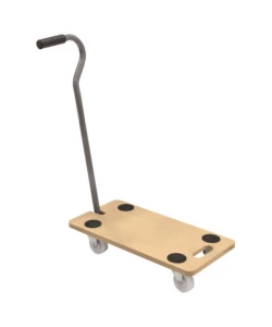 CARRELLO TRASPORTO PIEGHEVOLE EASY SYSTEM CON MANICO E RUOTE PIVOTANTI IN LEGNO PORTATA 200 KG 58X29X1,8 CM